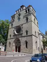 Cahors, Kathedrale Saint-Etienne, erbaut ab dem 11. Jahrhundert, Portal von 1130 (29.07.2018)