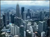 Kuala Lumpur, die Hauptstadt Malaysias und zugleich die pulsierende Weltmetropole S�d-Ost-Asiens, die Stadt der Hochh�user und Wolkenkratzer, auf diesem Bereich im st�ndigen Wettbewerb mit benachbartem Singapur, aufgenommen im September 2018.