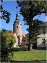 Zeven. Der Rundturm der Klosterkirche St. Viti wurde Ende des 18. Jahrhunderts wegen Bauf�lligkeit abgetragen und 1897 durch einen Neubau ersetzt. 29.09.2018