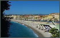 Der Strand und die Promenade des Anglais in Nizza. (26.09.2018)