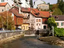 Vallorbe, Eisen- und Eisenbahnmuseum (1980 gegr�ndet) auf dem Areal der Grossen Schmiede - 25.10.2013