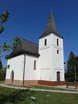 Szamosbecs, sp�tgotische reformierte Kirche mit seitlichem Turmanbau von 1837 (07.09.2018)