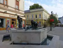 Ny�regyh�za, Brunnen in der Zrinyi Ilona Utca (06.09.2018)