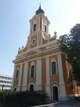 S�toralja�jhely, barocke katholische St. Istvan Kirche, erbaut bis 1792 (06.09.2018)
