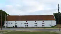 Nordseite des �lborghus Slot, welches von 1539 bis 1555 errichtet und in der ersten H�lfte des 17. Jahrhunderts umgebaut wurde. (Aalborg, Juni 2018)