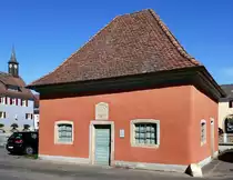 Ehrenstetten, die Metzig, �ltestes noch erhaltenes Schlachthaus in Baden, erbaut 1784 und bis 1960 in Betrieb, wird heute von div. Vereinen genutzt, Sept.2018