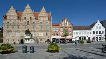 Stadtansicht mit dem wohl sch�nsten Geb�ude von Aalborg. (Juni 2018)