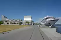 Das Utzon Center ander Hafenpromenade in Aalborg. (Juni 2018)