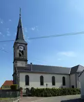 Blodelsheim, die Kirche St.Blasius, erbaut 1731, Juni 2017