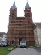 T�rje, sp�tromanische Klosterkirche der Pr�monstratenser, erbaut im 13. Jahrhundert, 1762 barock umgestaltet (29.08.2018)