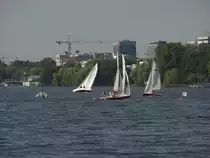 Hamburg am 28.7.2017: Segeltraining auf der Au�enalster /