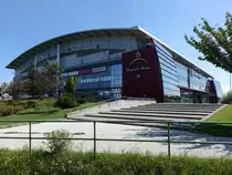 Veszprem Arena, erbaut 2008 durch die Firma Multicsarnok Kft, Spielort der Handball Mannschaft MKB Veszpr�m KC (27.08.2018)