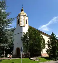 Rustenhart, die Kirche St.Barthelemy, Aug.2018