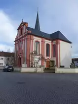 Pettstadt, Pfarrkirche Maria Geburt, erbaut bis 1755 durch Jakob Michael K�chels (11.03.2018)