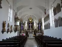 Reundorf, barocke Kanzel und Alt�re in der kath. Pfarrkirche St. Otto (11.03.2018)