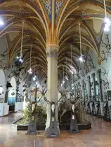 Budapest, neugotischer Saal in der Burg Vajdahunyad (25.08.2018)