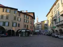 Bergamo, historische Geb�ude in der Via XX Septembre (29.09.2018)