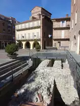 Alba, r�mische Ausgrabungsst�tte an der Piazza Elvio Pertinace (02.10.2018)