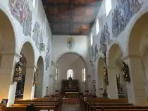 Zeitlarn, neuromanischer Innenraum in der St. Bartholom�us Kirche (25.03.2018)