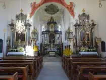 Altenbanz, sp�tbarocke Ausstattung in der Pfarrkirche St. Laurentius (07.04.2018)