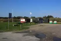 Kiosk von Kjul am Kjul Strand , von hier sind es nur noch wenige Meter bis man an der Nordsee ist.
Aufnahme vom 22. Sep.2018