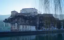 Morgendlicher Blick auf die Festung in Kufstein, die einst als Staatsgef�ngnis diente; 25.02.2019.