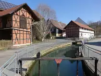 historische Fachwerkgeb�ude in der Brunnenstra�e in Oettingshausen (08.04.2018)