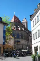 Bamberg, Altstadt. Blick auf die R�ckseite der kath. Pfarrkirche  Obere Pfarre  am Unteren Kaulberg - 06.05.2018