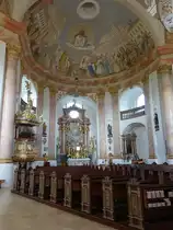 Kappl, Deckengem�lde von Oskar Martin-Amorbach in der Dreifaltigkeitskirche Kappl (22.04.2018)