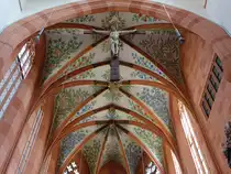 Wertheim, sp�tgotisches Kreuzrippengew�lbe im Chor der Ev. Stiftskirche (12.05.2018)