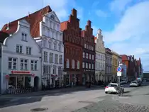 Historische Stadth�user Anfang April 2019 in der Engelsgrube in L�beck.