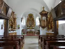 Drosendorf, barocke Alt�re in der Pfarrkirche St. Laurentius (19.05.2018)
