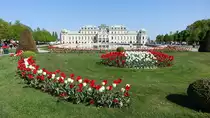 Wien, Schlo� Oberes Belvedere, erbaut von 1721 bis 1723 durch Johann Lucas von Hildebrandt (21.04.2019)