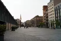 Blick �ber die Pla�a Comercial mit dem angrenzenden Kulturzentrum El Born (linker Rand) in Barcelona, 19.04.2019.