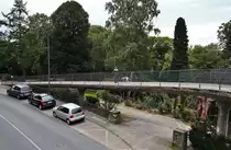 Br�cken-�berflieger in den Barmer-Anlagen der den unteren und oberen Teil der Barmer-Anlagen in Wuppertal-Barmen verbindet. (zweit gr��te private und �ffentlich zug�ngliche Park-Anlage Deutschlands von 1864) 16.09.2011