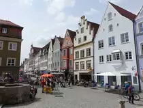 Landsberg, historische B�rgerh�user in der Ludwigstra�e (18.05.2019)