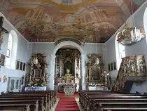 Oberk�blitz, barocke Ausstattung in der Pfarrkirche St. Emmeran, Alt�re von 1740, Kanzel um 1700 (20.05.2018) 