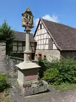 B�hler, sp�tbarocker Bildstock von 1791 in der Kirchgasse (26.05.2018)