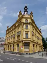 Pisek, Geb�ude des Jihoceska Restaurant in der Chelcickeho Stra�e (25.05.2019)