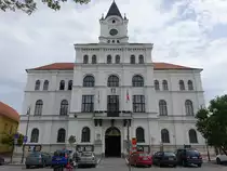 Netolice, Rathaus, Neorenaissancebau, erbaut 1869 von Josef Niklas (25.05.2019)