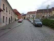 Husince, historische Geb�ude am Hauptplatz Prokopovo Namesti (25.05.2019)