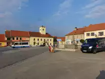 Bavorov, historisches Rathaus am Namesti Miru Platz (26.05.2019)