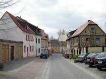 Blick in die malerische Schlo�stra�e in Taucha, 28.03.08