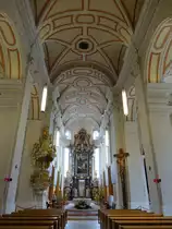 Česk� Budějovice, gotischer Innenraum der St. Nikolaus Kathedrale (26.05.2019)