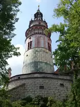 Cesky Krumlov/Krumau, Schlo�turm der Unteren Burg (26.05.2019)