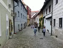 Cesky Krumlov/Krumau, historische H�user in der Masna Stra�e (26.05.2019)