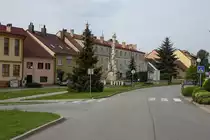 Horni Stropnice, Mariens�ule von 1765 am Hauptplatz Namesti (27.05.2019)