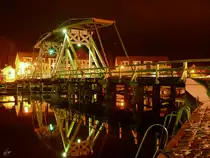 Die Wiecker Holzklappbr�cke wurde im Jahre 1887 nach holl�ndischem Vorbild erbaut. (Greifswald, Dezember 2014)