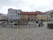 Pelhřimov/Pilgrams, H�user am Hauptplatz Masarykovo Namesti (28.05.2019)