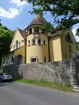 Bad Br�ckenau, Ev. Christuskirche, Zentralbau auf dem Grundriss eines griechischen Kreuzes, Jugendstil, erbaut durch Eugen Drollinger bis 1908 (27.05.2018)